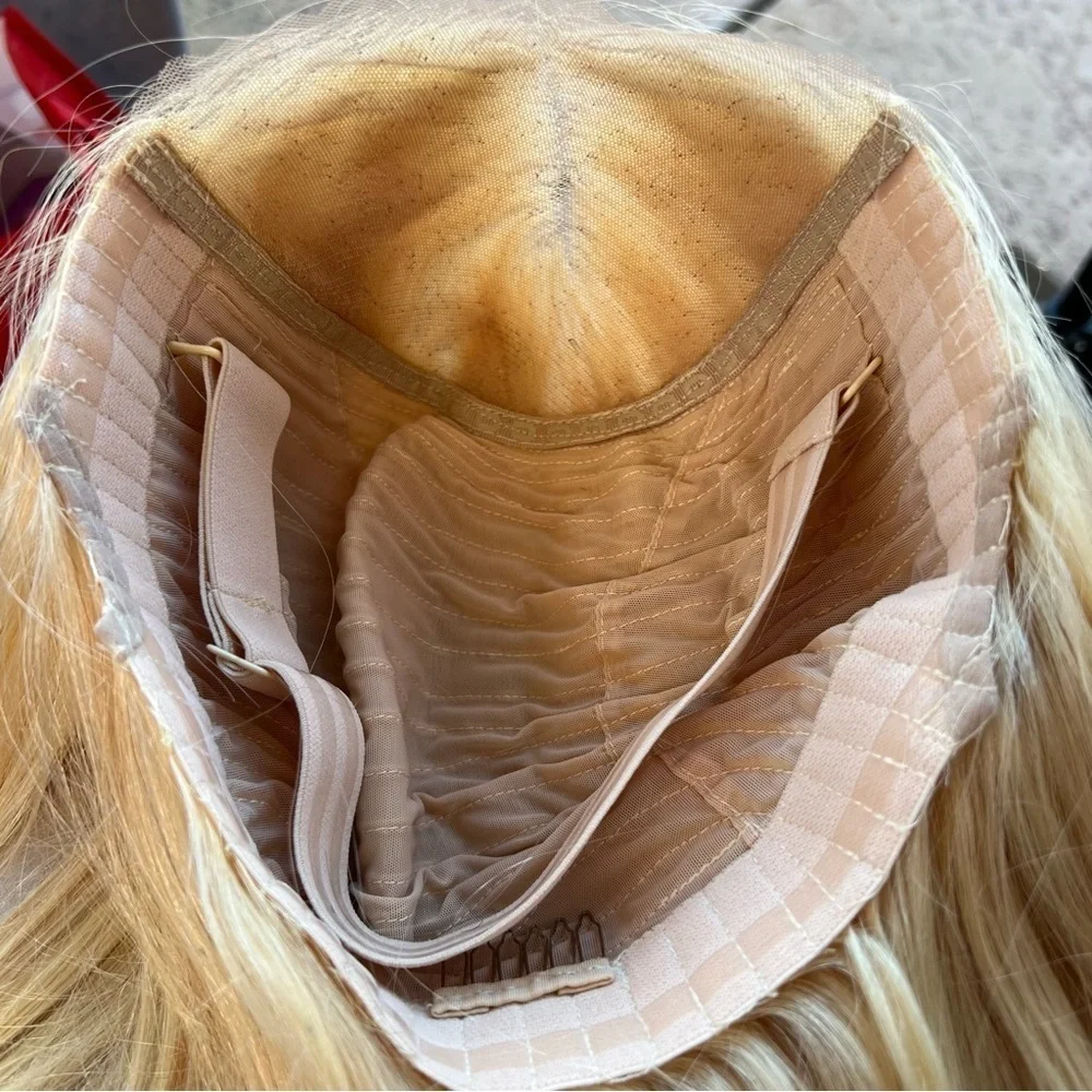 16” Blonde 613 HD 6x5 Lace Front Wig 100% Human Hair 230% Density #NC2